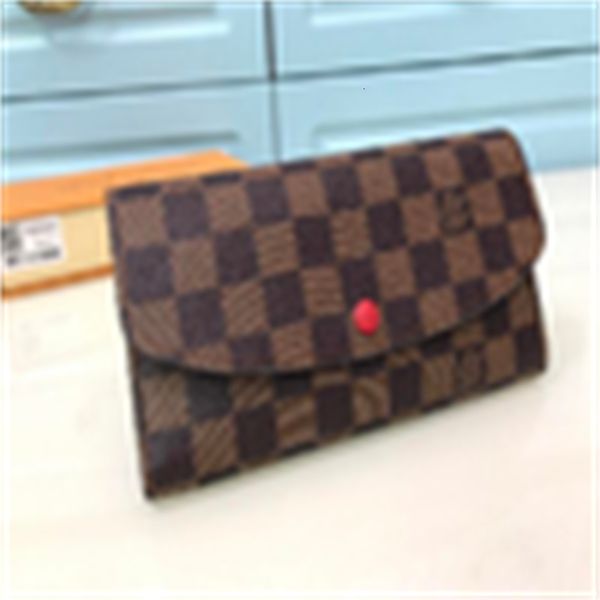 Phone Brand Designer Luxury N60214 Checkered Holders Long Wallet Real Leather Compact Card Long Wallets Chain Wallet Pouches Cases Key Purse