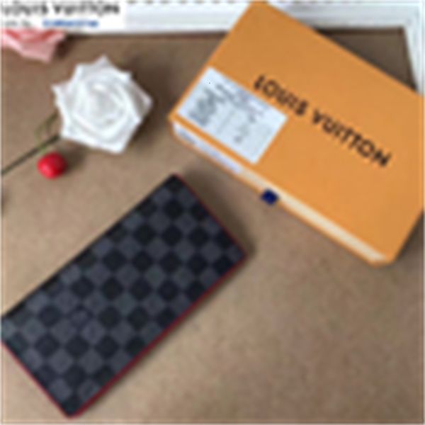 Holders Brand Designer Luxury M53252 Wallet Red Men Real Leather Long Wallet Chain Wallets Compact Purse Clutches Evening Key Card