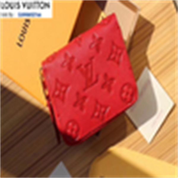Wallet Long Key Embossed Zip Brand Red Women Real Leather Designer Wallets Chain Wallet Pouches Luxury Card Holders Phone M60067 Cases Purse
