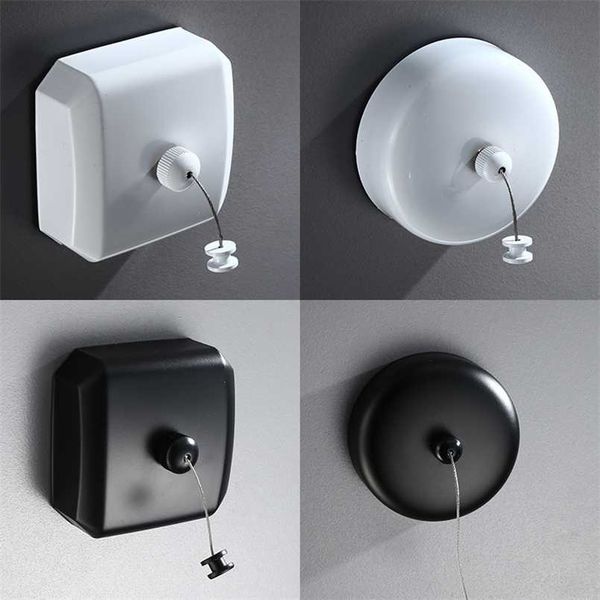 Portable Stainless Steel Retractable Clothesline Indoor Outdoor Laundry Hanger Dryer Organizer Drying Rack Rope 211112