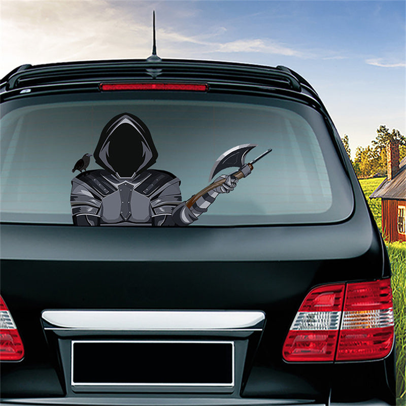 Universal Reusable Vehicle Dark Knight Stickers Horrible Skull Jason Killer Billy Sticker Graffiti Decals For Rear Windshield Wiper Auto Decoration
