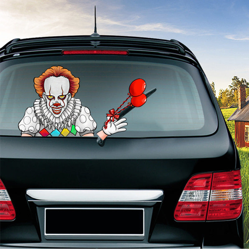 Auto Clown Killer Removable Stickers Horrible Chucky Anna Sticker Death Axe Michael DIY Graffiti Decals For Rear Windshield Wiper Gift Car Decoratio