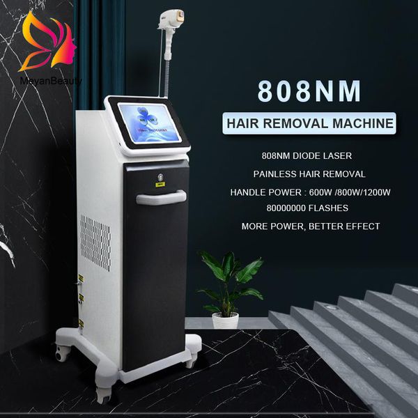 Painless 808nm Diode Laser Hair Removal Machine 755 808 1064nm Germany Bar 808-755-1064nm Tri Wavelength Depilation Power Permanent Painlss