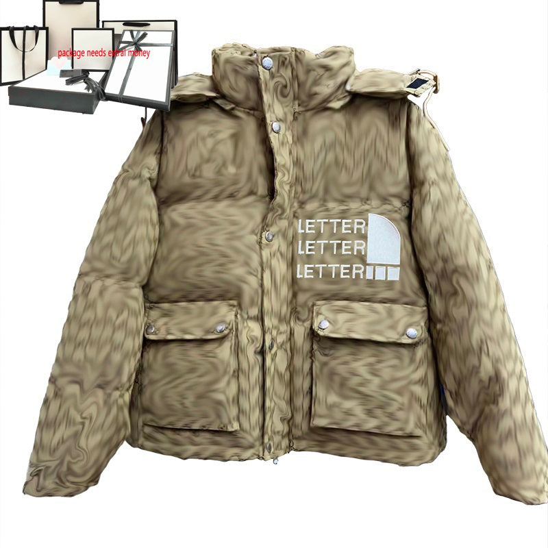 Men Down Jacket Winter Warm Windproof Outerwear Women Street Fashion Parkas Men&#039;s FW Youth Streetwear with Hooed High Quality