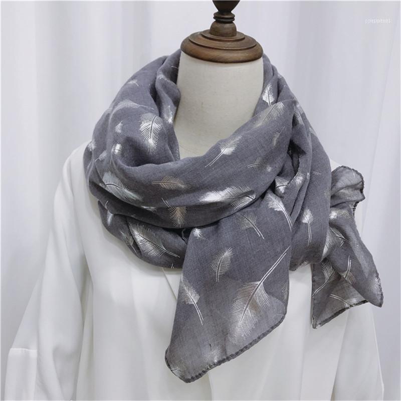 Scarves Spring Silk Shawl Long Soft Cotton Autumn Warm Elegant Feather Scarf Female Women&#039;s Silver Scarves1
