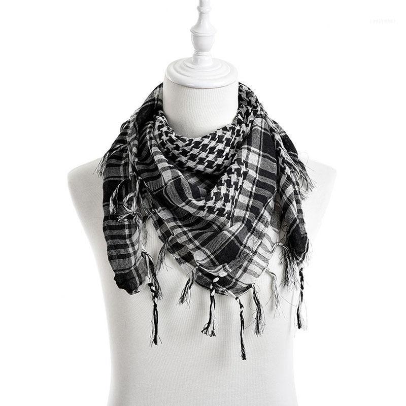 Scarves Arab Tactical Shemagh Palestine Light Polyester Scarf Shawl For Men Women Fashion Plaid Printed Wraps1