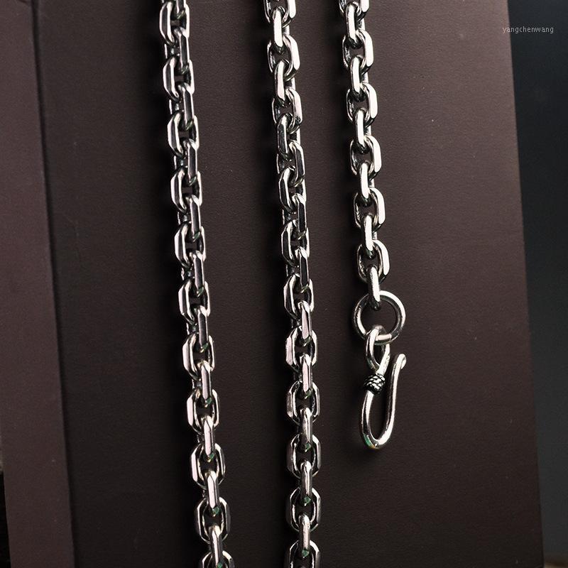 Chains 925 Sterling Silver Necklaces For Men And Women Personality Rough Design Vintage Chockers Link Chain Punk Jewellery