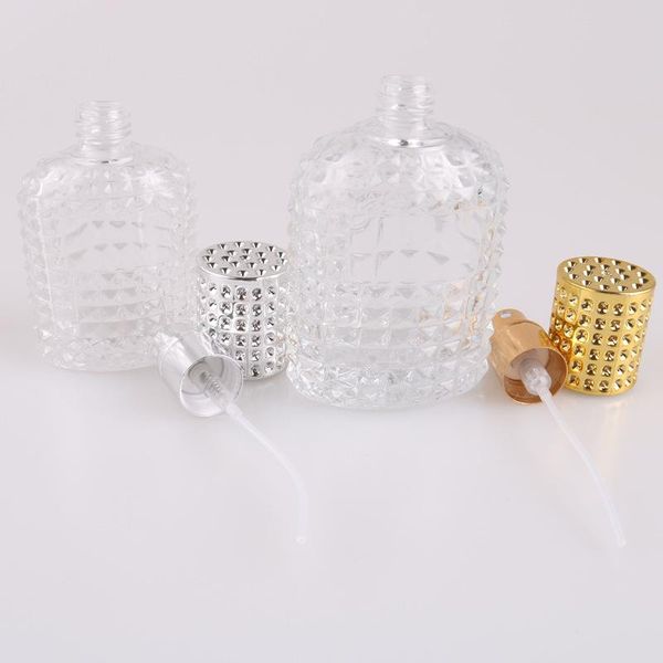 2021 wholesale 30ml 50ml pineapple bottle dotted transparent glass perfume dispensing empty bottle spray bottle