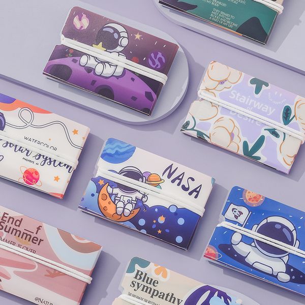 Cute Cartoon Portable PP Mask Clips Disposable Foldable Recycling Pollution-Free Face Mask Storage Case Container Holder Organizer Bag Trave