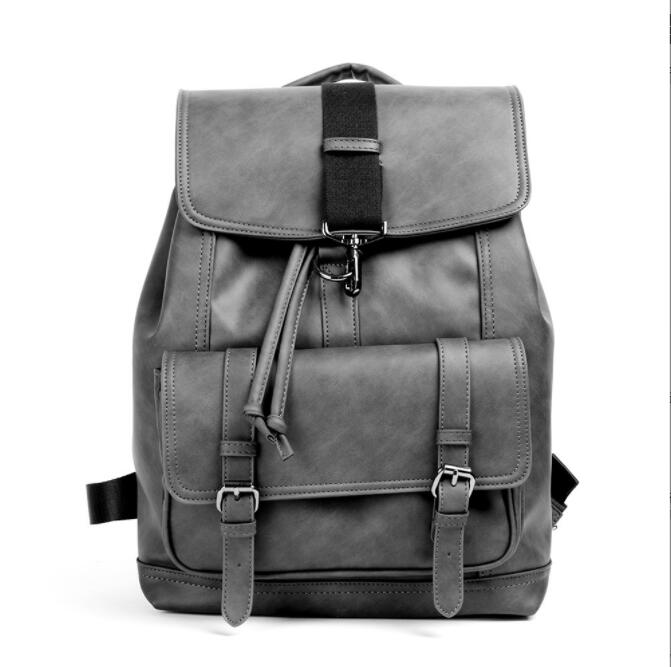 wholesale brand fashion leather backpack bags student bag of large capacity wind all-match simple computer handbags leathers comfort Backpacks