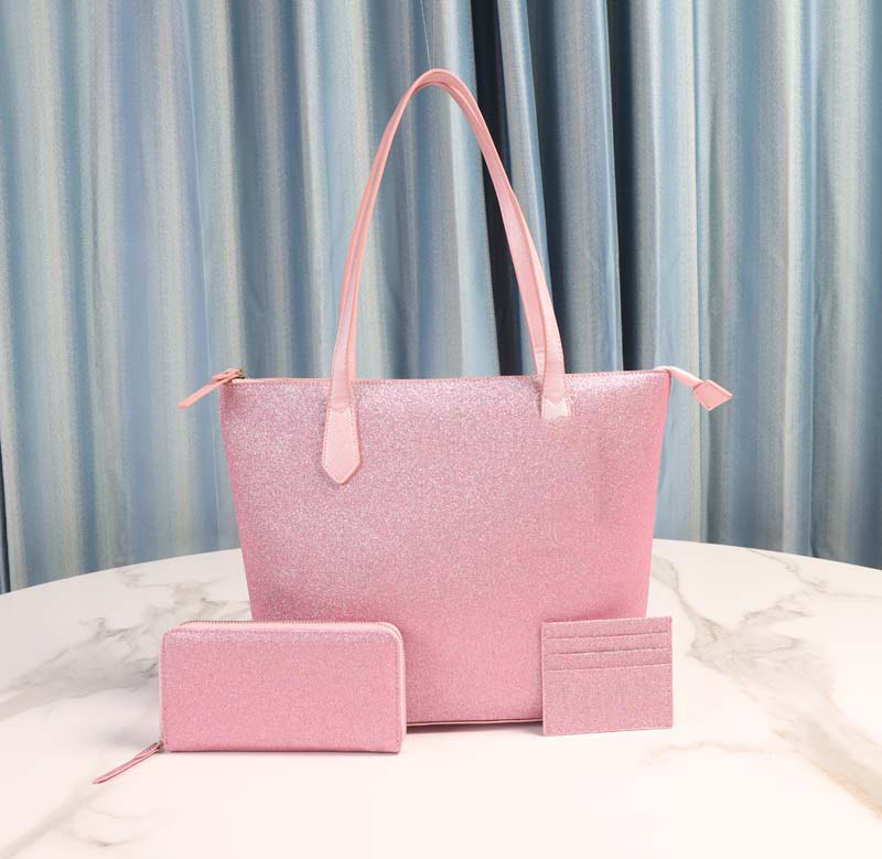 3 pcs set handbags brand designers bags women full larger glitter crossbody+wallets+card holder sets glitter family large shoulder Shopping total ba