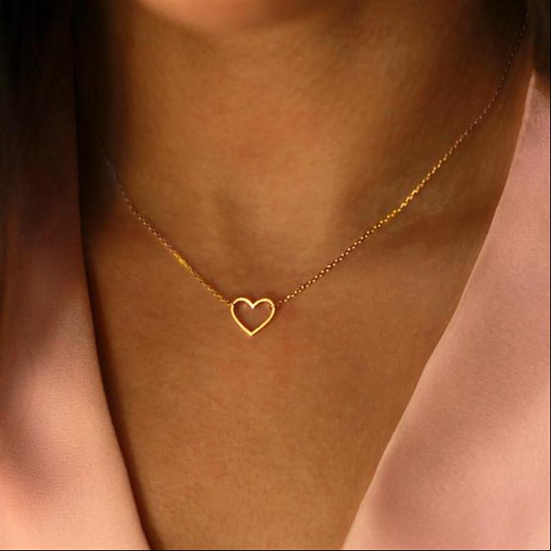 Pendant Necklaces Dainty Heart Necklace Choker Jewelry Small GOLD Gift For Mom Wife