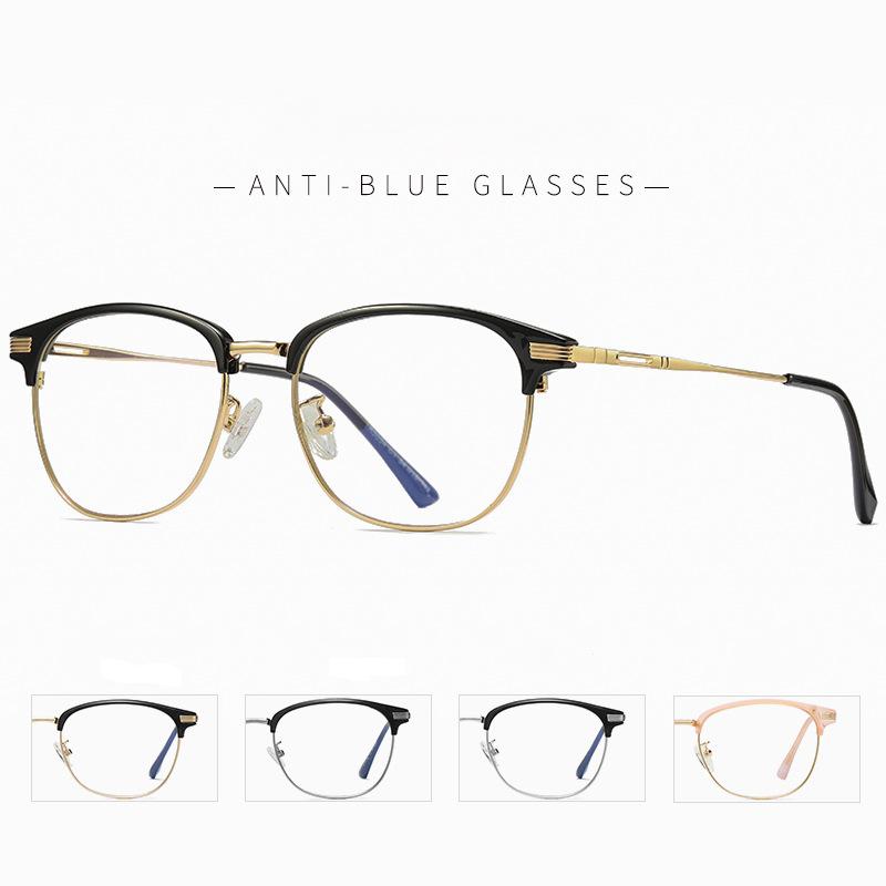 Sunglasses Glawes Anti-Blu-ray Glasses Men&#039;s And Women&#039;s Same Style Computer Full Frame Goggles Student Retro