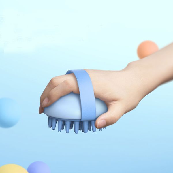 50pcs Soft Silicone Shampoo Brush Head Body Scalp Care Hair Washing Comb Bath Shower Brushes Spa Slimming Massager Exfoliator Scrubber