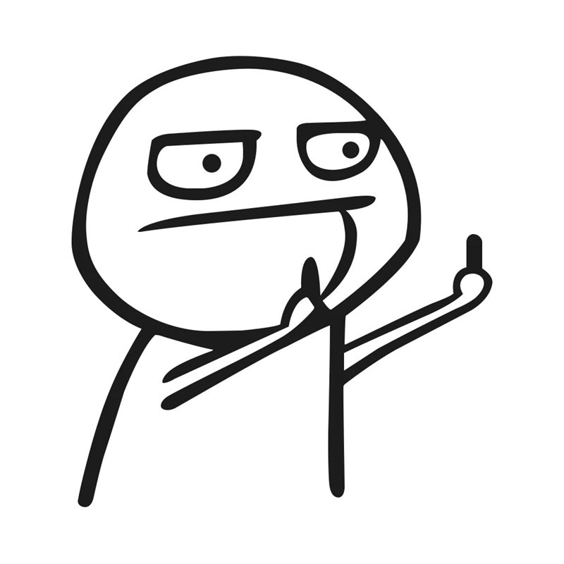 Auto Cartoon JDM Funny Middle Finger Reflective Vinyl Car Sticker Motorcycle Decal For Car Racing Computer Truck Windows Office Home Gift Decoration