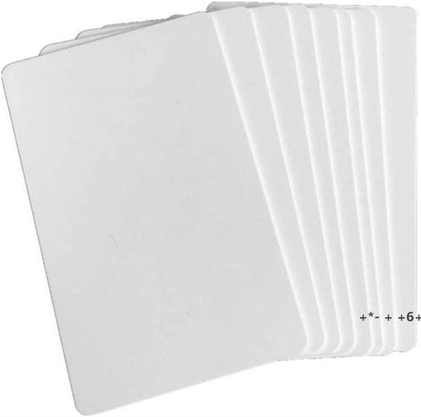 Printable Blank Sublimation PVC Card Plastic White Business Card for Promotion Gift Name Cards Party Desk Number Tag RRB13507