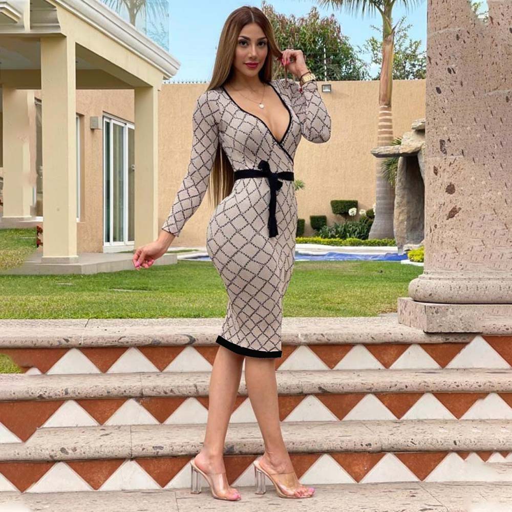 Women Dress Long Skirt Belt Fit Skirts For Spring Summer Outwear Casual Style With Budge Letter Lady Slim Dresses Jacket Shirt Wool Knit Pleated But