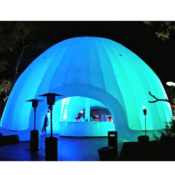 wholesale Customized white air inflatable dome tent with led lighting circus giant wedding marquee igloo party pavilion for events