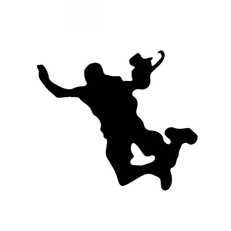 Creative Extreme Sports Decals, High Quality Car Window Stickers, Personalized Waterproof Decals, Black-white, 15cm*13cm