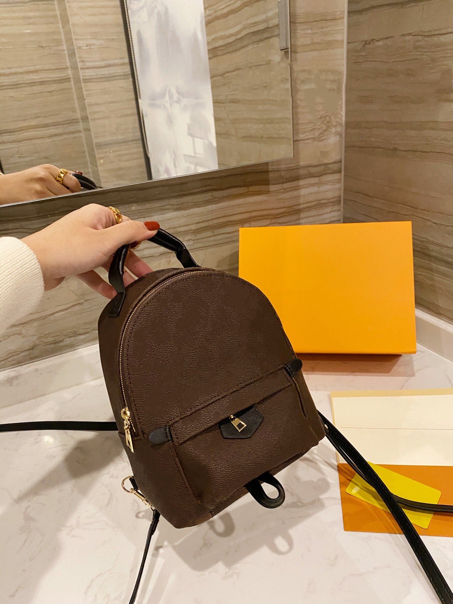 Backpack Casual Mini Backpacks Women Designers Handle Handbags Leather Handbag Fashion 2021 Small Clutch Totes Shoulder Bags Crossbody Purse High Qu