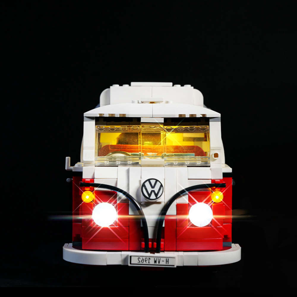 Assembled toys Compatible with LEGO 10220 Volkswagen T1 camper LED lighting accessories DIY building block luminous parts 21001