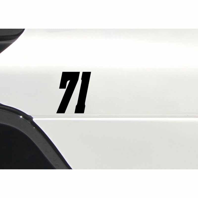 11.6CM*14CM Fashion Number 71 Vinyl Car-styling Car Sticker Decoration Motorcycle Decal Black