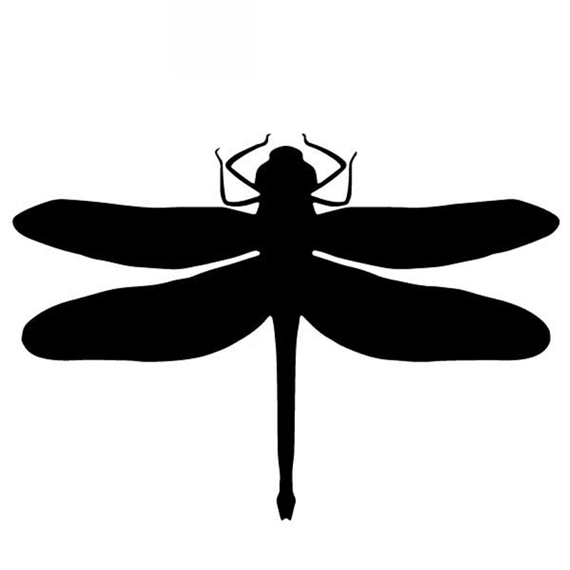 Dragonfly Animal Decals Fashion Car Window Decoration Decals Personalized Waterproof Decals Black-white, 15cm * 11cm
