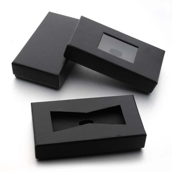 High Grade Bow Tie Box Bowknot Packing Special Cardboard Custom Made Manual Kraft Gift 7.5*14*3cm Neck Ties