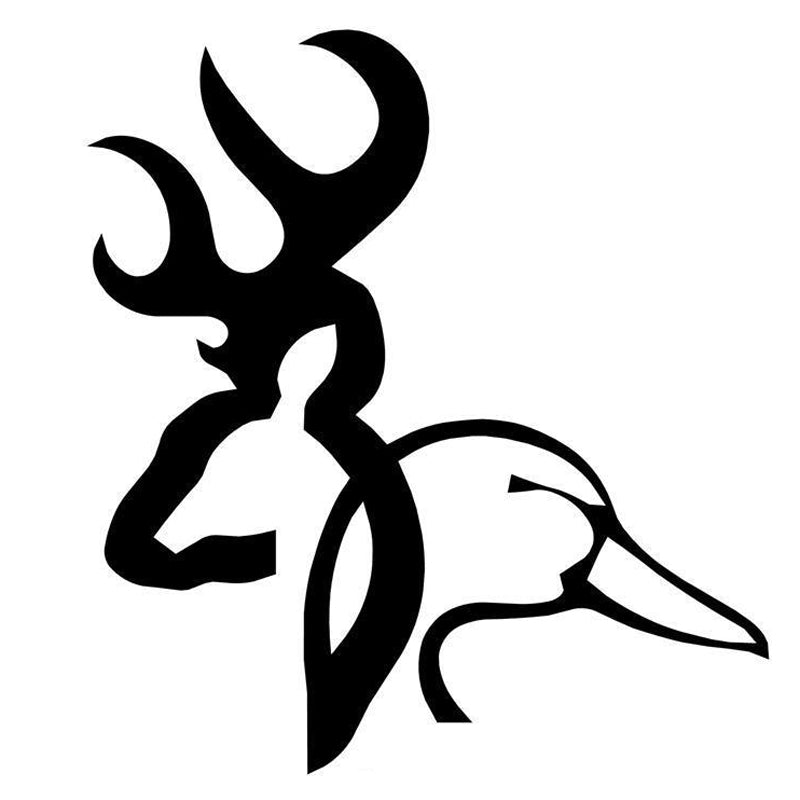 Car Stickers Deer Duck Cartoon Personalized Car Decoration Accessories Decals Creative Waterproof Black-white,14cm*12cm
