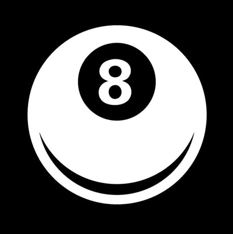Funny Number 8 Decoration Decal Car Sticker Personality Car Styling Black-white Fashion Sunscreen Waterproof,10cm * 10cm