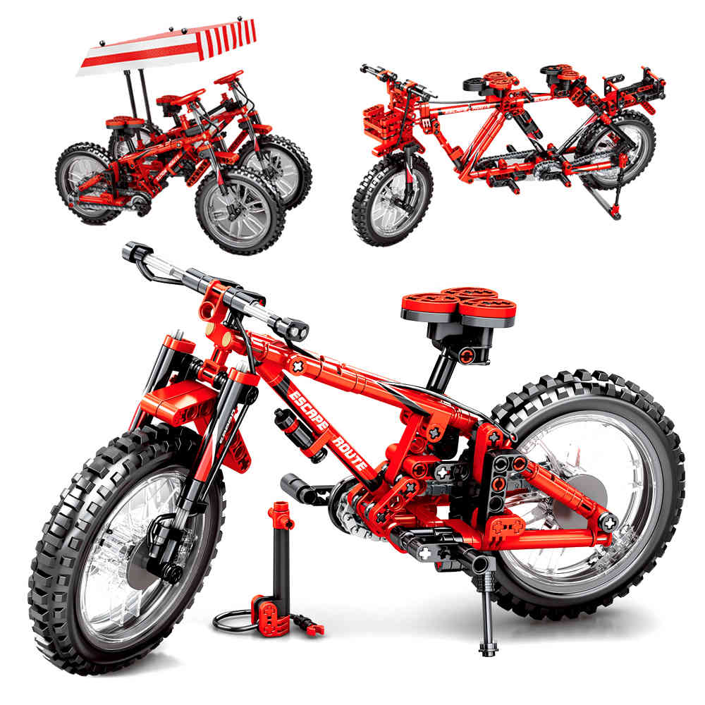 Technic Series Mountain Bike Building Blocks Toys Bicycles 2into1 Set Creator DIY Model Children Boys Assembly Gifts 1008