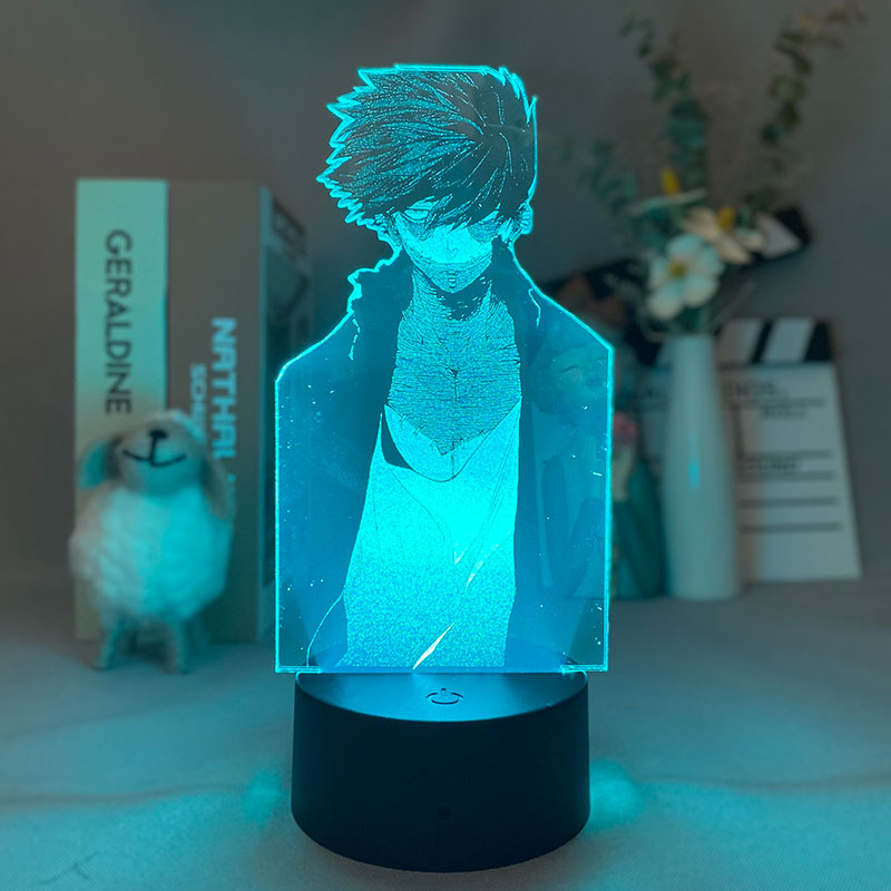 LED Night Light 3D Picture Lamp Touch Switch Anime My Hero Academia Tapi Bedside Desk Atmosphere Nightlight Gift for Fans Kids Friends