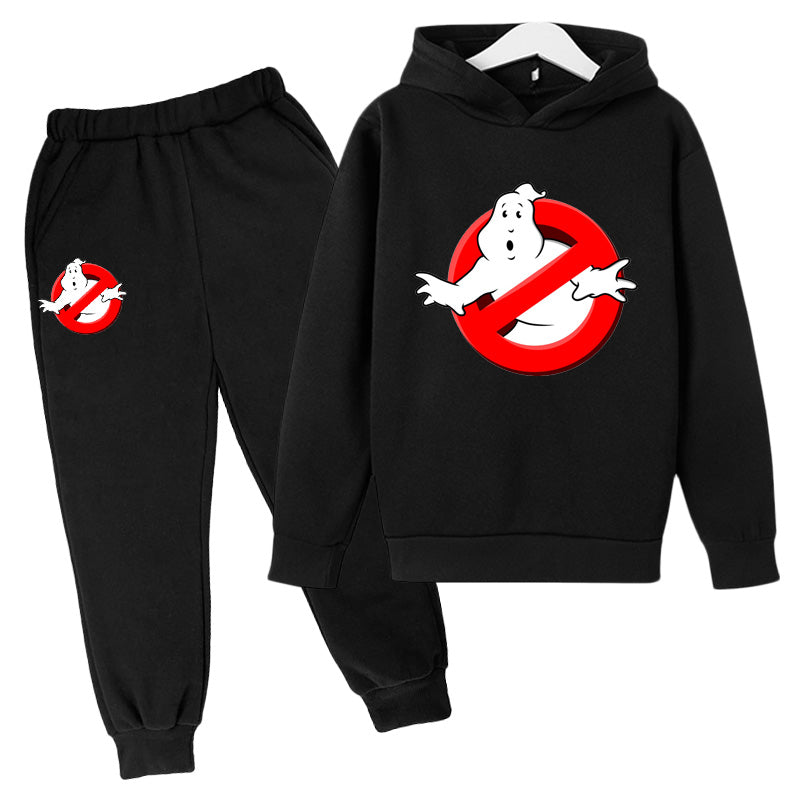 Hot Ghostbusters Hoodie boy-girl Fashion Casual Loose Black Sweatshirt Print Ghost busters Hip Hop Hoodie Streetwear pants sets