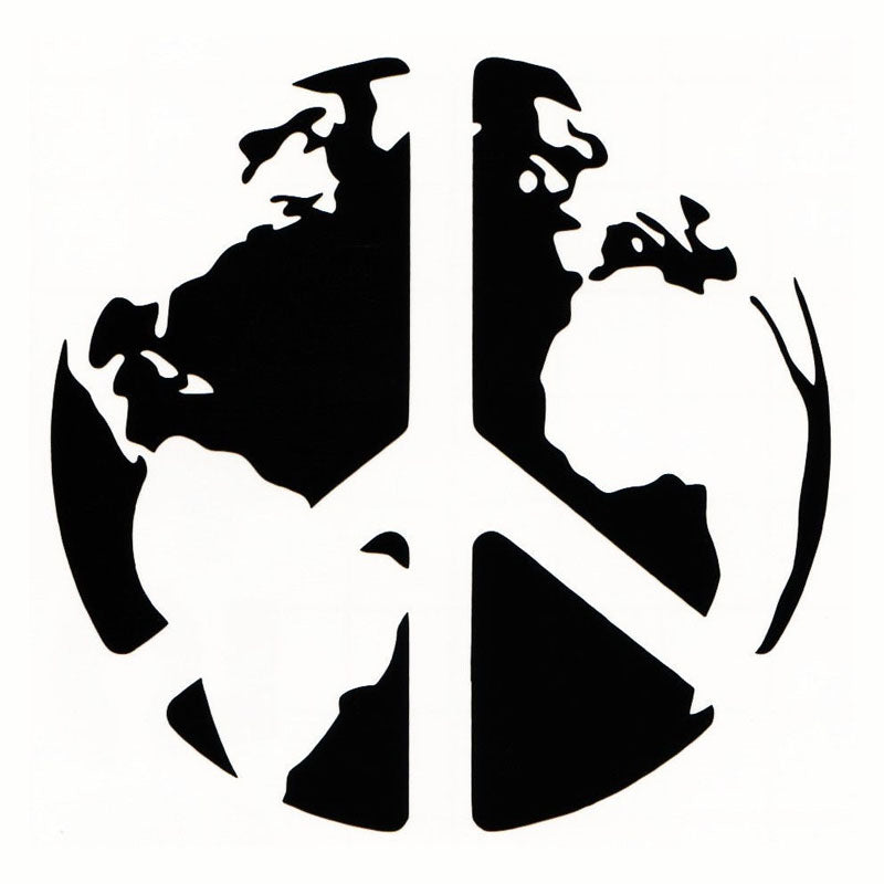 12*12CM WORLD PEACE ON EARTH Vinyl Stickers Decals Motorcycle Accessories Personalized Car Styling