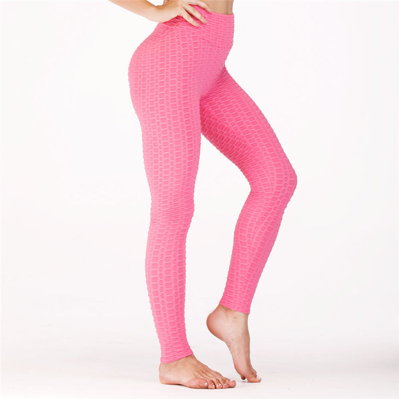 12 Colors Exercise Wear Yoga Bubble Pants Fashionable Hip Jacquard Women Fitness leggings Pants Sporty Trousers