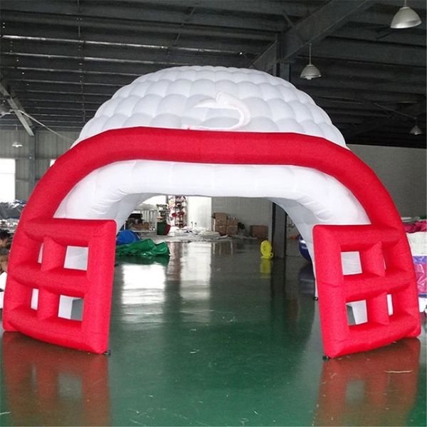 Custom tents sport giant Inflatable helmet tent games events advertising blow-up football tunnel entry for gym field