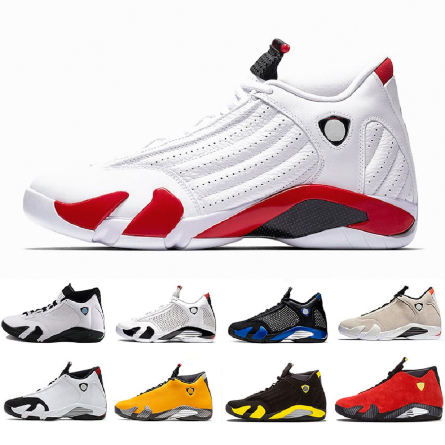Sale Newest Reverse Ferrar Candy Cane 14 14s men Basketball Shoes University Red Desert Sand DMP Last Shot Thunder B mens Sports Hyper Royal Black T