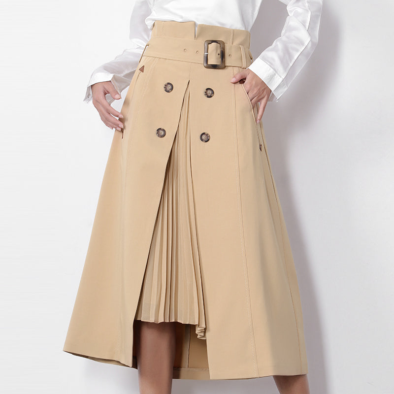 skirts Details plied high-waist stylish skirt q334