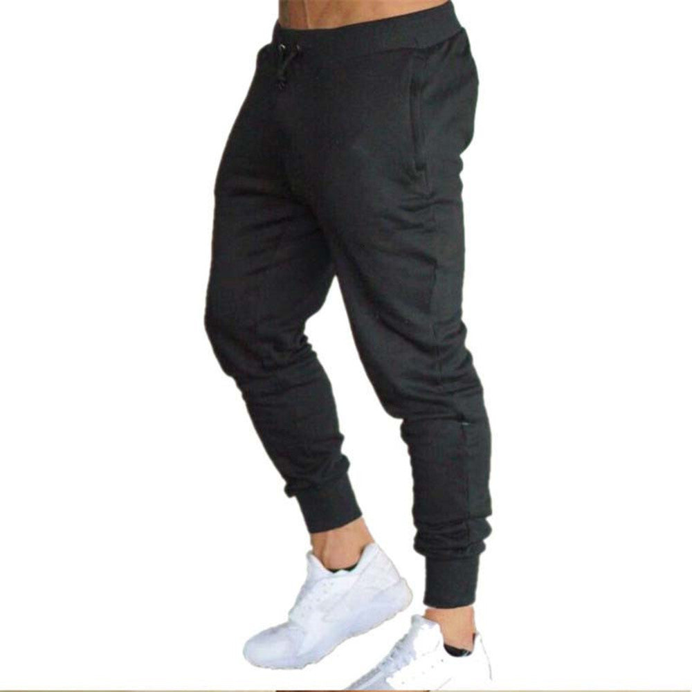 2021 men&#039;s spring and autumn outdoor fitness sports solid color fashion Leggings Pants thin straight