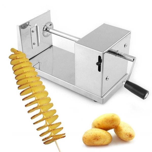 Hotsale tornado potato cutter machine spiral cutting machine chips machine Kitchen Accessories Cooking Tools Chopper Potato Chip 210406