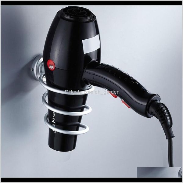 Other Bath Toilet Supplies Aluminum Bathroom Wall Shelf Wallmounted Hair Dryer Rack Storage Hairdryer Support Holder Spiral Stand Btpm K2Dd1