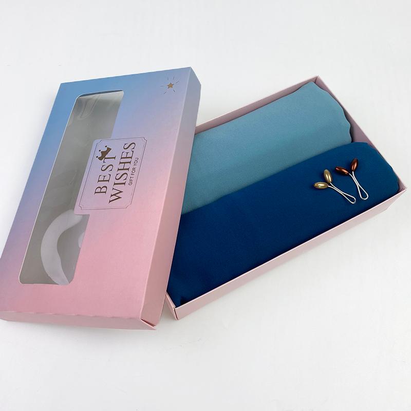 Scarves Women Muslim Chiffon Hijab Scarf Femme Musulman Soft Plain Headscarf Islamic Shawls And Wraps Luxury Custom Gift Box