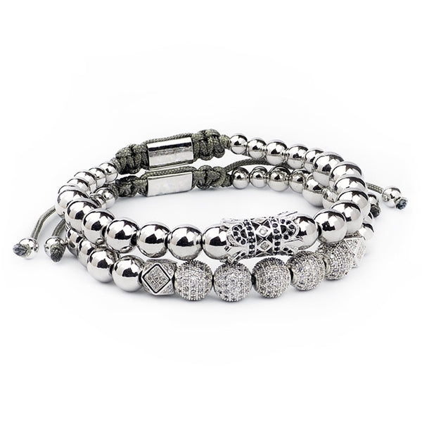Stainless Steel beads Bracelet jewelry charms bracelets for women men Jewellery Holiday gifts