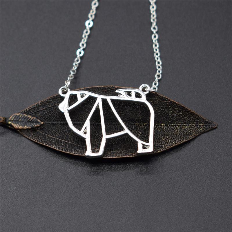 Pendant Necklaces Origami Chow Necklace Charm Female Male Gift Fashion Women Jewellery Geometric