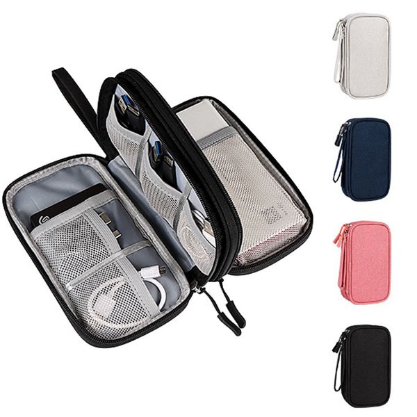 Electronics Organizer 2 Layer Travel Cable Gadget Accessory Storage Bag Hard Drive PowerBank Earphone Case 1XBJK2106