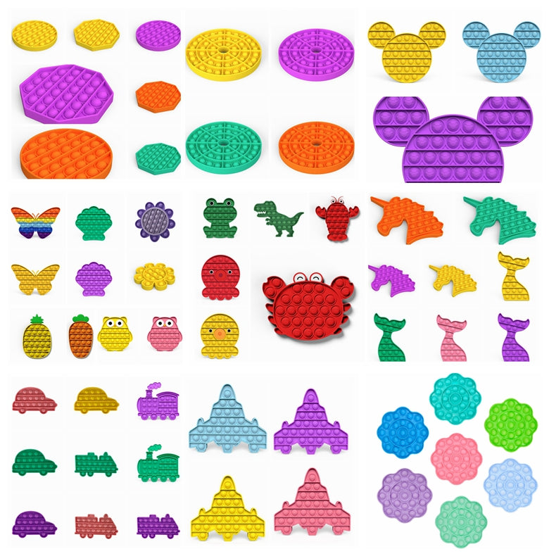 Game Mini Push Pops Bubble Sensory Fidget Toys Boys and Girls Autism Squishy Stress Reliever