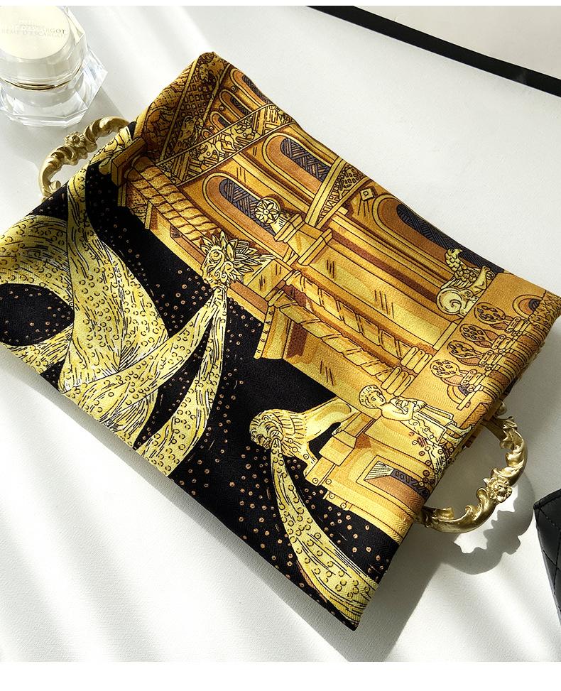 Scarves 135*135cm Silk Cashmere Scarf Square For Women Big Size Twill And Shawls Printed Foulard Echarpe