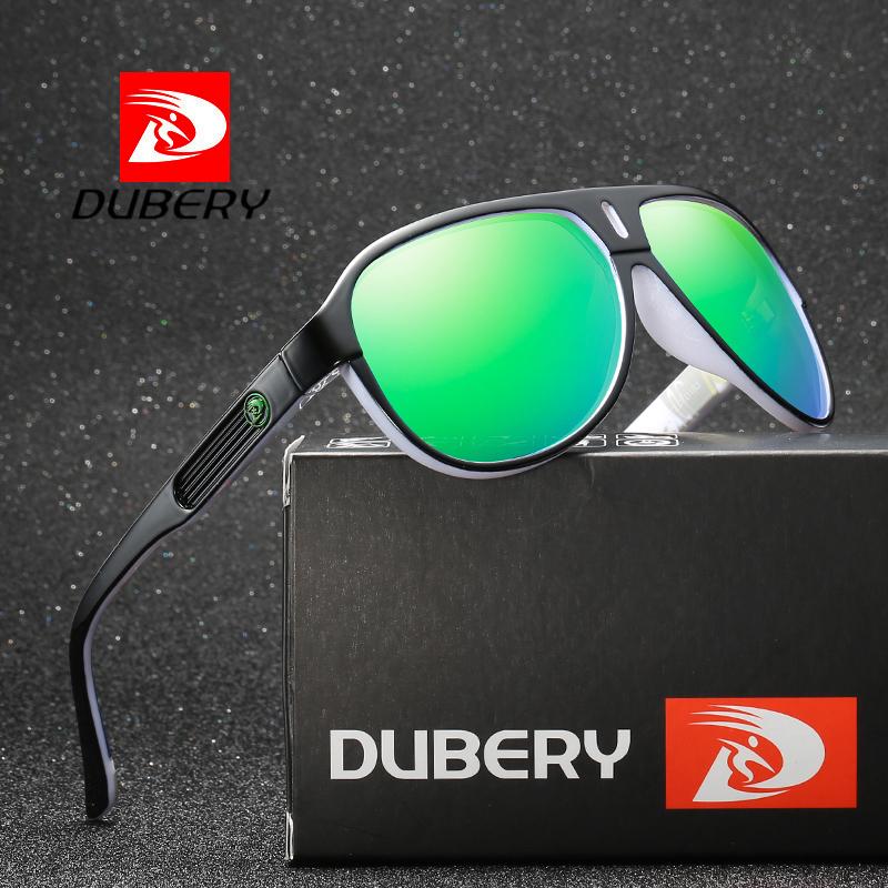 Sunglasses DUBERY Sport Polarized For Men Sun Glasses Goggle Driving Personality Color Mirror Designer UV400 D163