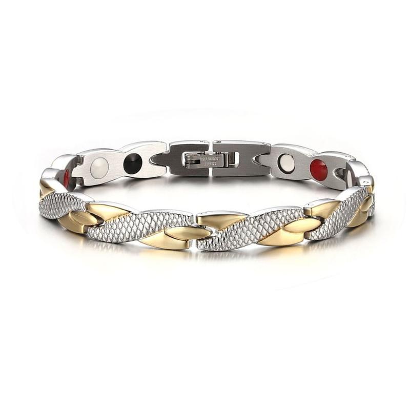 Link, Chain Mens Stainless Steel Germanium Balance Energy Care Therapy Magnetic Power Healthy Health Bracelets Bangles