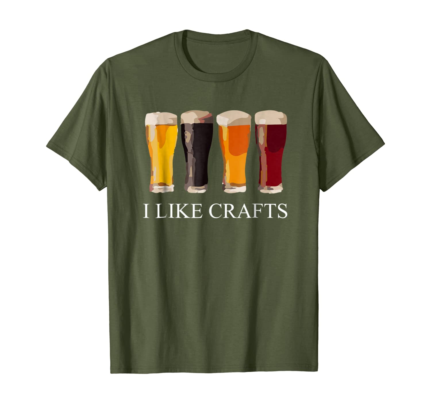 Funny Beer Drinking T-Shirt I Like Crafts